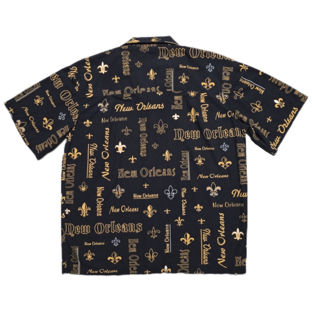 David Carey Originals Mens Shirt New Orleans Saints size XL Black Button Up - Picture 2 of 12